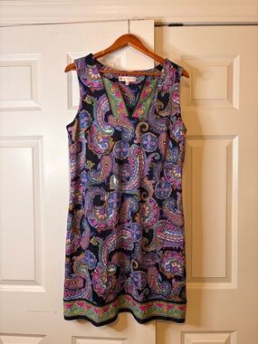 Jude Connally Sleeveless Paisley Shift Dress